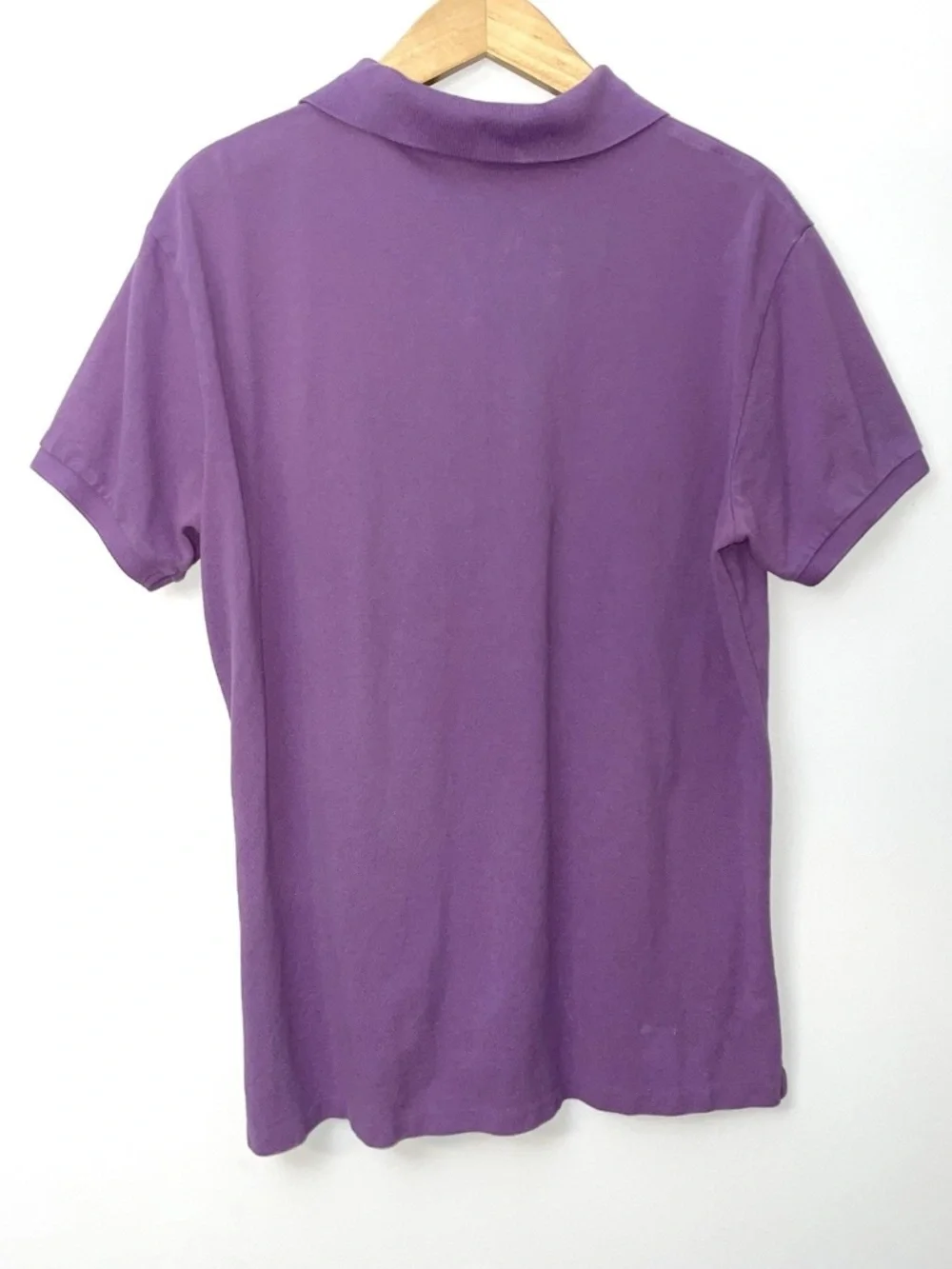 Polo Ralph Lauren Men's Polo Shirt Y2K Large Purple - Blue Label S/S Lime Pony